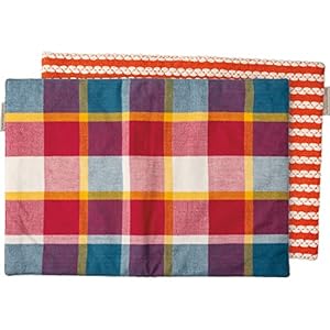 Primitives by kathy double sided colorful plaid design cotton table placemat 19×13  urban country home decor