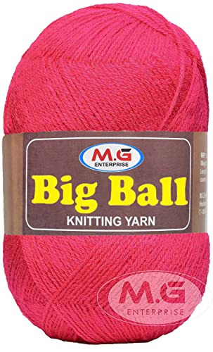 Image of M.G ENTERPRISE Big Ball Melon (200 gm) Wool Ball Hand Knitting Wool /Art Craft Soft Fingering Crochet Hook Yarn, Needle Knitting Yarn Thread dye N O PQRSTT