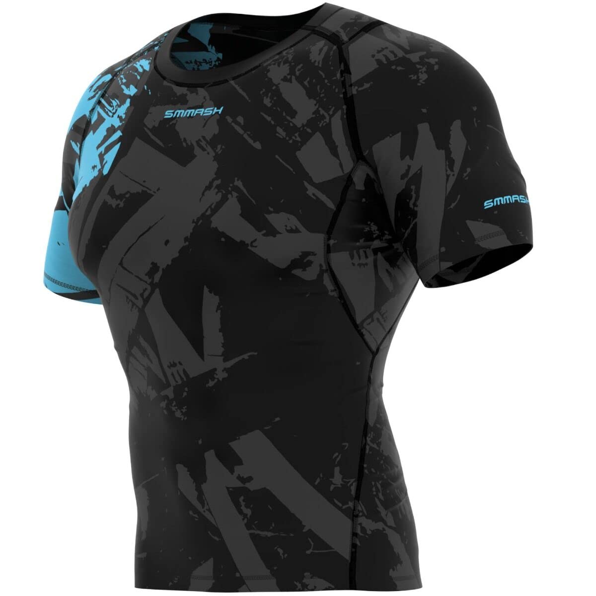 SMMASH Kompressionsshirt Funktionsshirt Herren Kurzarm Sportshirt Laufshirt Kurzarmshirt Second Skin Technologie Atmungsaktiv Schnelltrockend