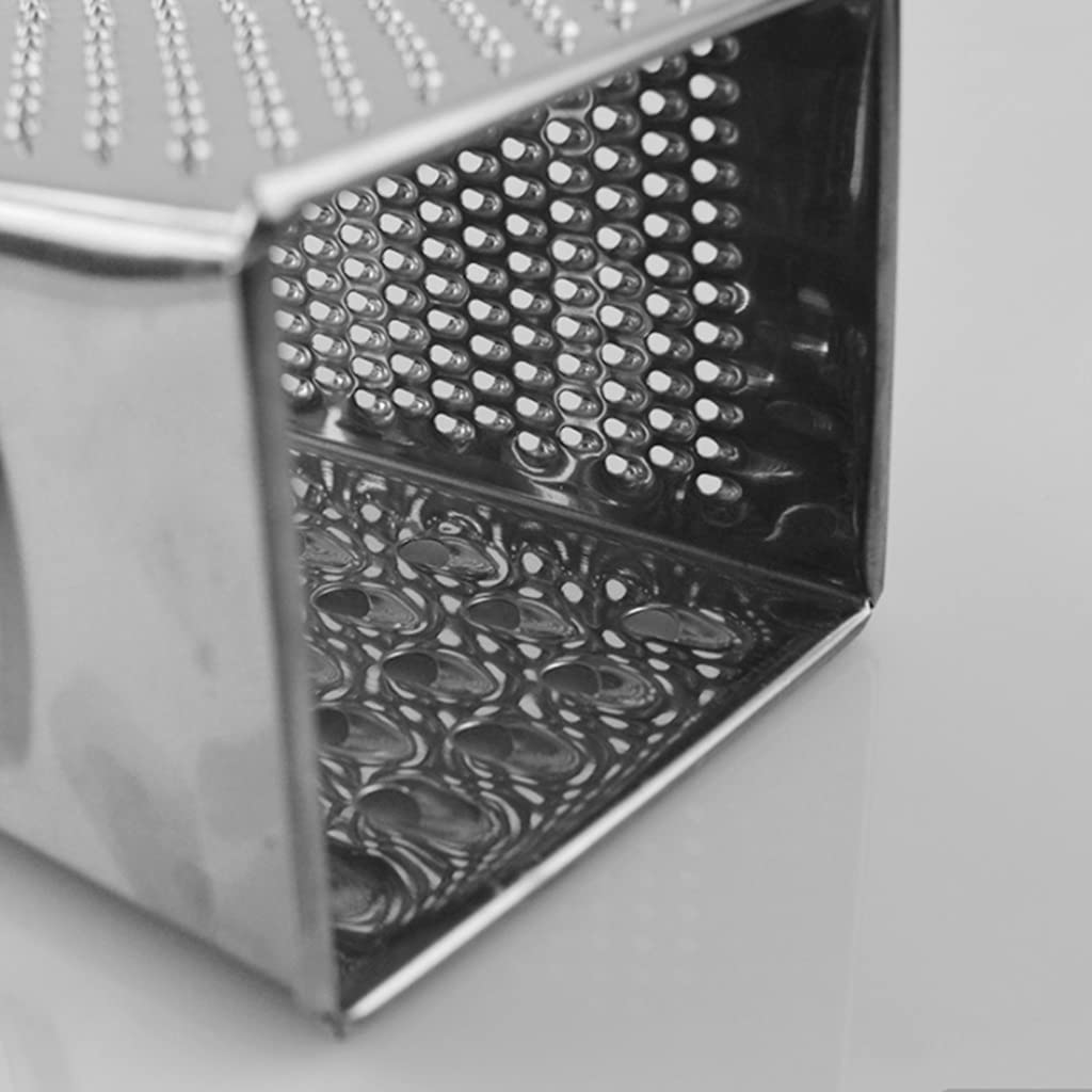 Przybory kuchenne Targarka serowa Czterostronna wielofunkcyjna graterowa narzędzia do gotowania Grater Prosta obsługa Ręczna Tarka Profesjonalny (Color : Silver)