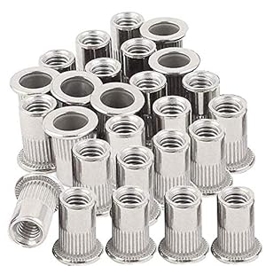 Wannabi 3/8-16-WB Edelstahl Blindnietmuttern, 30 Stück