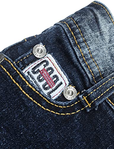 KIDSCOOL SPACE Baby Girl Boy Jeans,Little Kid Elastic Band Inside Ripped Denim Pants3