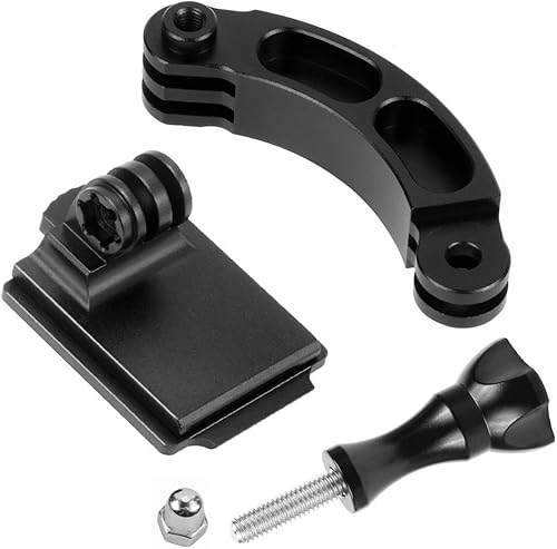 Miniatura 1 de Base de soporte de aluminio para casco NVG de 3 agujeros con adaptador de tornillo de brazo de extensión compatible con cámara de acción Gopro OSMO