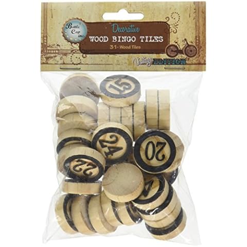 BCI Crafts Salvaged Wood Bingo Tiles 1-inch 30/Pkg, Other, Multicoloured, 2.54 x 10.16 x 13.71 cm Cover