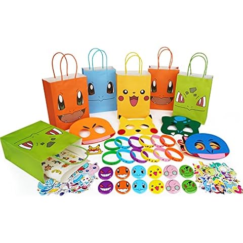 Party Bag Fillers Gift, 110 Pcs Party Favours Set, Include Gift Bags, Stickers, Masks, Wristbands, badge etc. Cartoon elfin Goodie Bag Fillers Perfect For Cosplay Game, Prizes & Kid'S Birthday Gift Cover