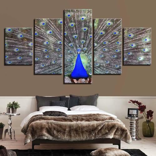 Cadre décoration murale de prestige ZQSYFEWET motif danse du paon