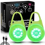 Taximi LED Blinklicht USB Aufladbar - Kinder Schulranzen Sicherheitslicht wasserdichte Rucksack Reflektoren Sicherheit Licht für Joggen Nachtpirscher Kleidung Hunde Bergsteiger 2er