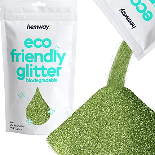Eco Friendly Biodegradable Glitter, Lime Green, Ultrafine (1/128" 0.008" 0.2mm)