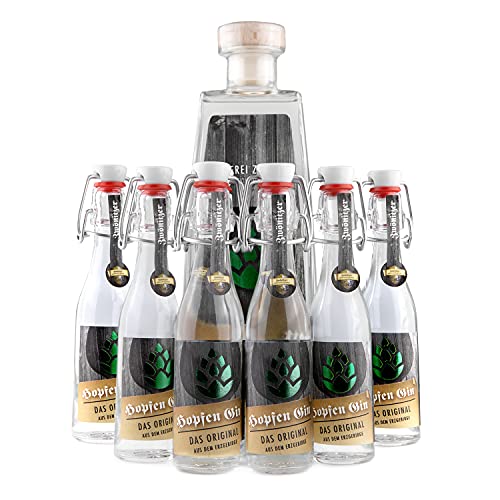 Brauerei Zwönitz Erzgebirgischer Hopfen Gin 6 x 0,04 Liter/ausgefallener Gin aus Zwönitzer India Pale Ale Craft Beer/Gin…