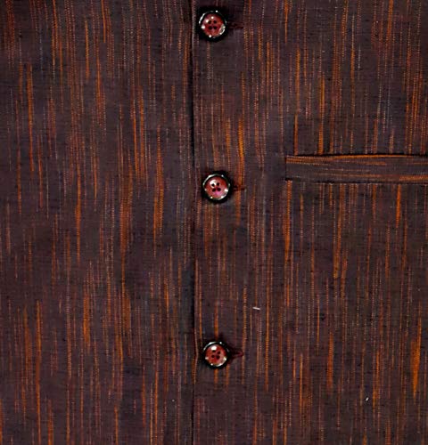 Image of LATEST CHIKAN Men's Traditional Cotton Solid Nehru Jacket /Waistcoat