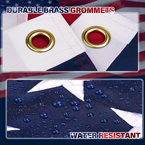 American Flag 3X5 Ft For Outside, Heavy Duty All Weather Us Flag Made In Usa High Wind With Embroidered Stars, Sewn Stripes, Durable United States Flags Outdoor #TOP2