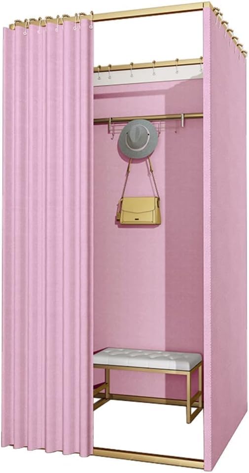 pink and gold dressing room Pretty Powder Room - Pink Floor main image 0