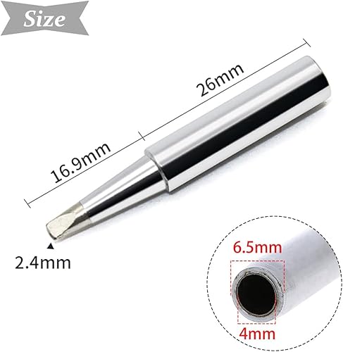 Miniatura 2 de Puntas de soldador 900M-T Punta de repuesto de hierro de soldadura Bits compatibles con Hakko, Radio Shack, Atten, Quick, Aoyue, Yihua, Estación