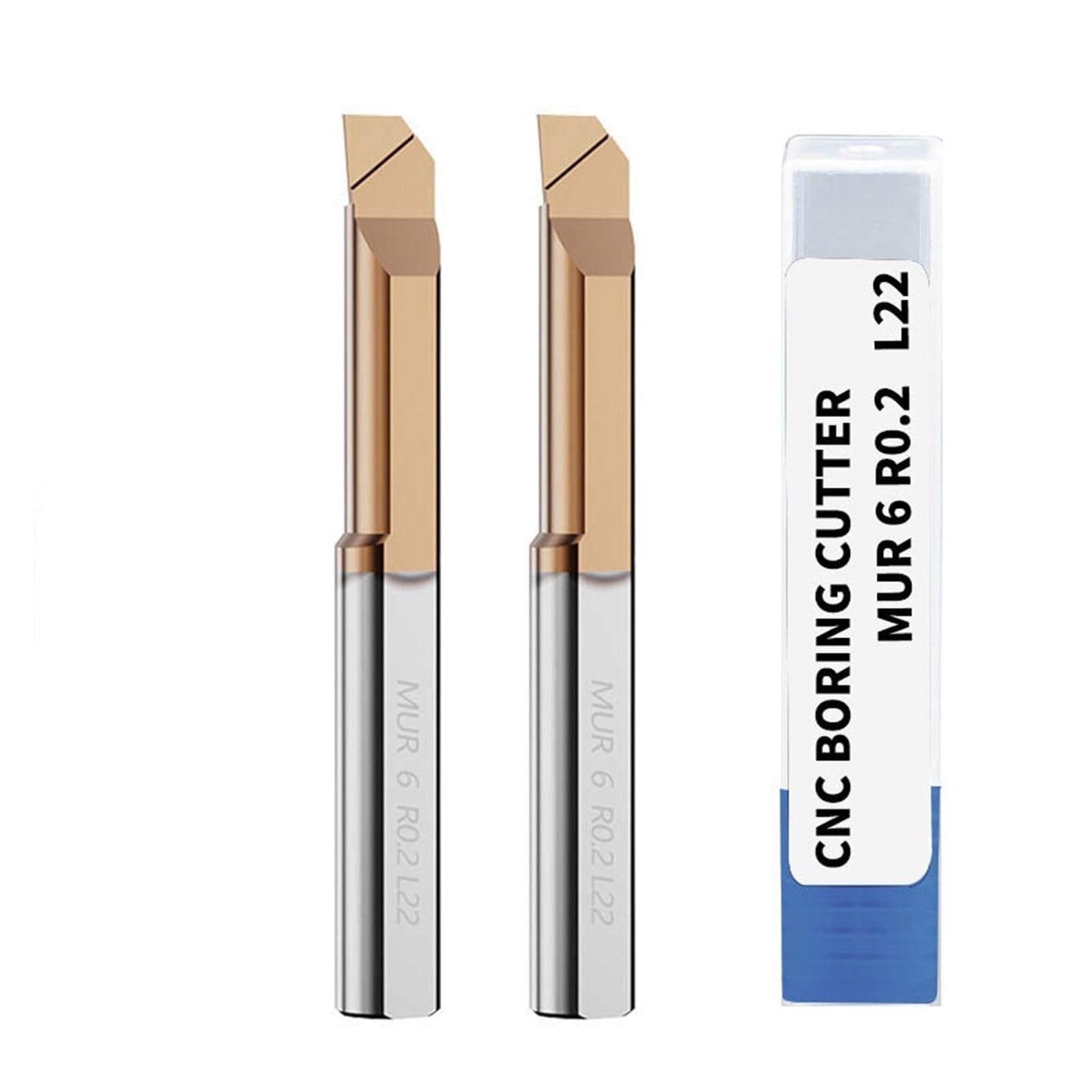 Strumento di alesatura a foro piccolo Fresa in carburo MTR MUR Utensili per tornio a foro piccolo, mini utensile per foratura, per acciaio, 1 pezzo (MUR 8R0.2 L30)