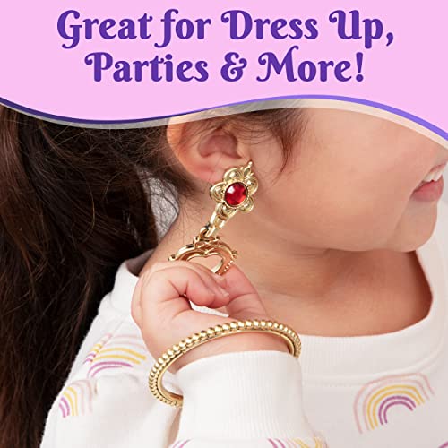 Princess Toddler Dress Up Shoes & Jewelry for Little Girls - Toddler Pretend Play Boutique Set - 4 Pairs of Shoes, Earrings, Bracelets & Rings - Gift Toy Set for 3+ Years Old Girl - Gifts for Girls - Thumbnail 4