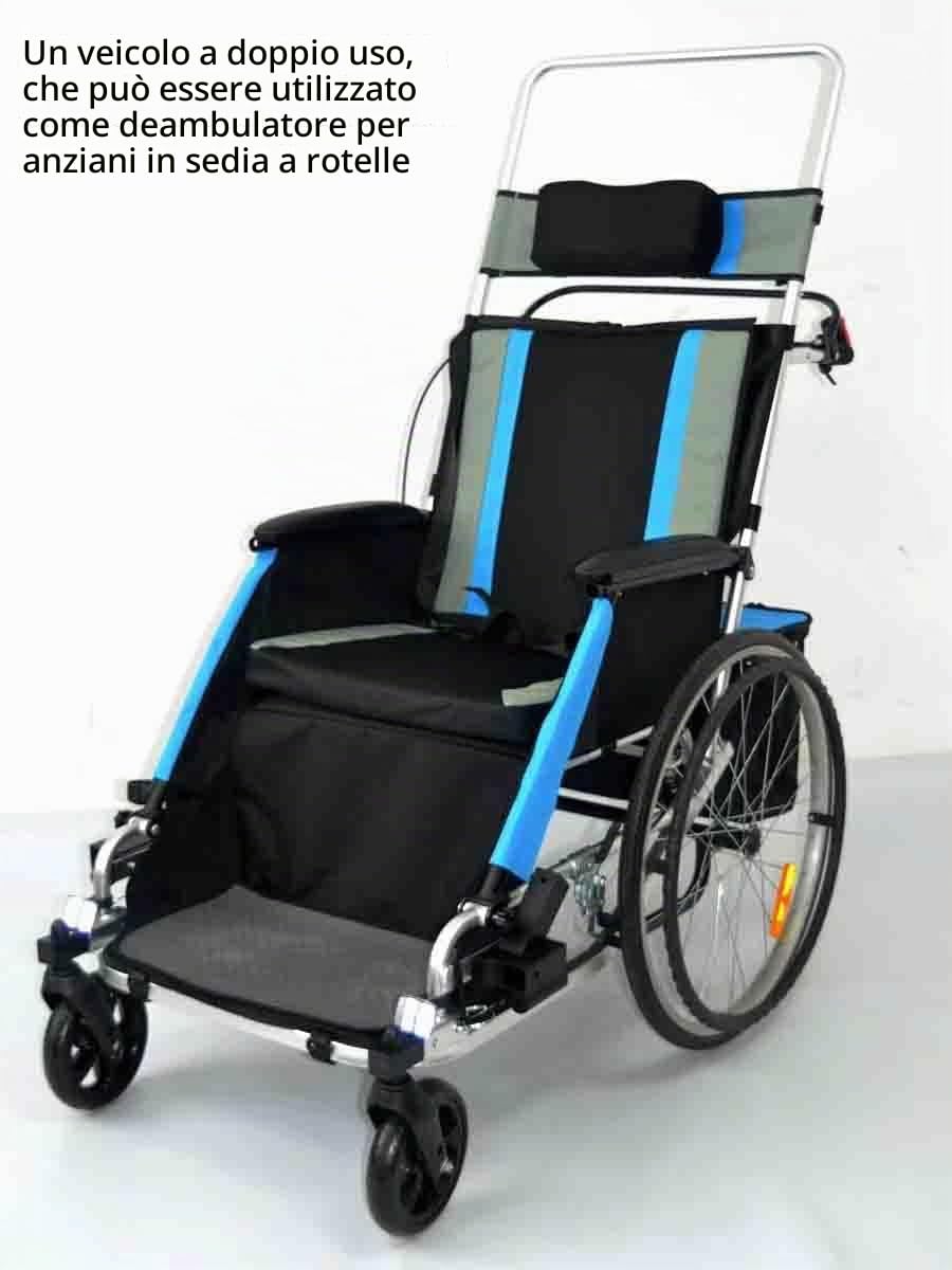 CAULO Rimorchio per Bicicletta Sedia a rotelle per Adulti Bicicletta Rimorchio Posteriore in Lega di Alluminio Assorbimento degli Urti Trattore Comodo Carrello Multifunzionale (Blue)