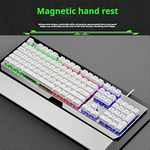 Teclado Gamer Guiheng LED Arcoíris USB 104 Teclas miniatura 4