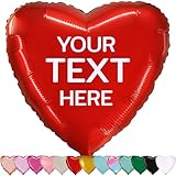 Сustom Balloons Name Personalized foil Balloon Heart 19 inch Satin and Glossy Colors Any Text Gift Idea Surprise Customizable Birthday Wedding Anniversary Party Decoration Gifts Surprise