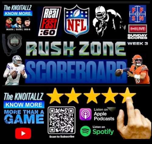 Page de couverture de KnoItAllz: EP 222 NFL Rush Zone Scoreboard Week 3