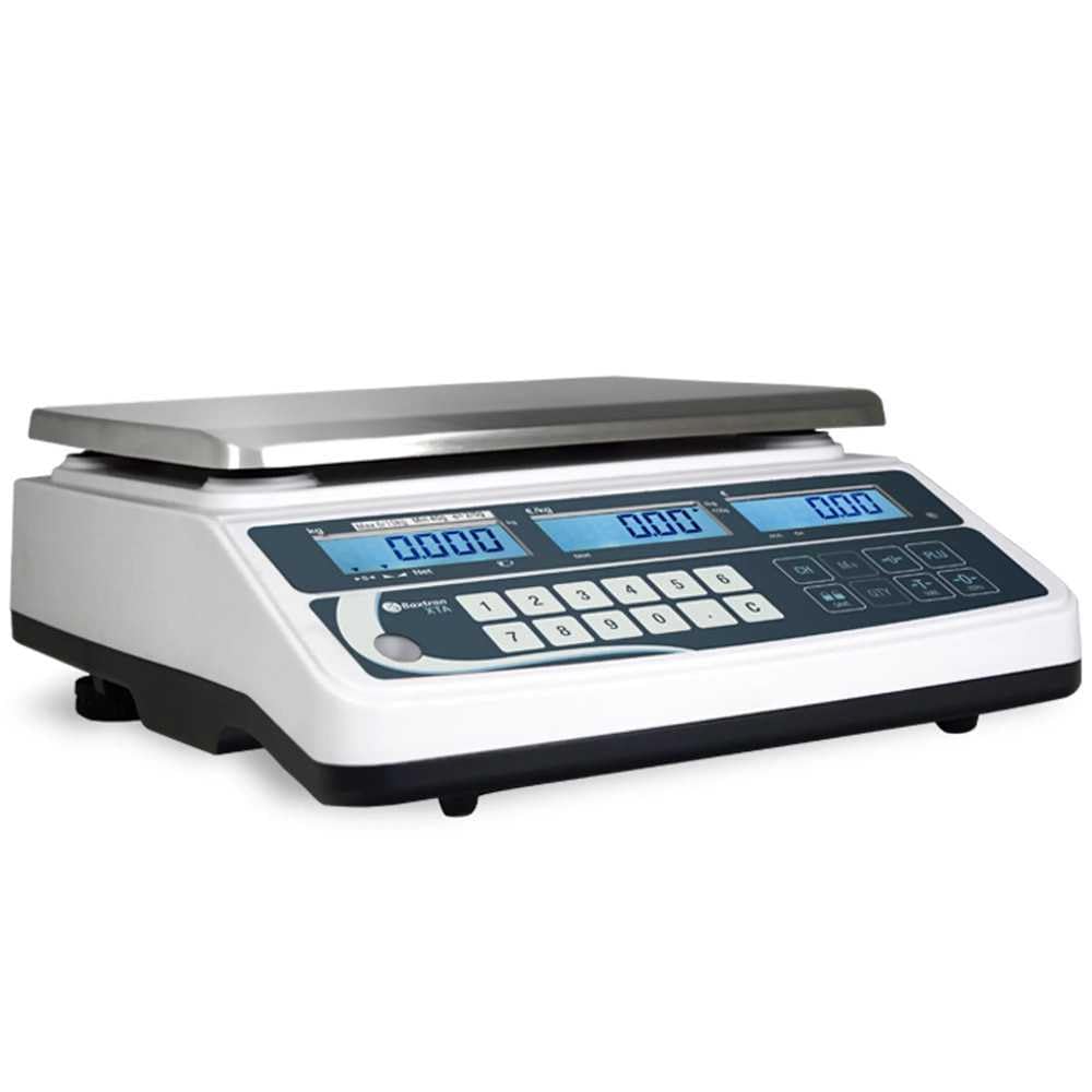 MBH - Balanza Comercial con TPV Profesional hasta 30 kg para Hostelería, Frutería, Carnicería y Panadería. Báscula con Peso-Precio-Importe y RS232 (283x318x110 mm)