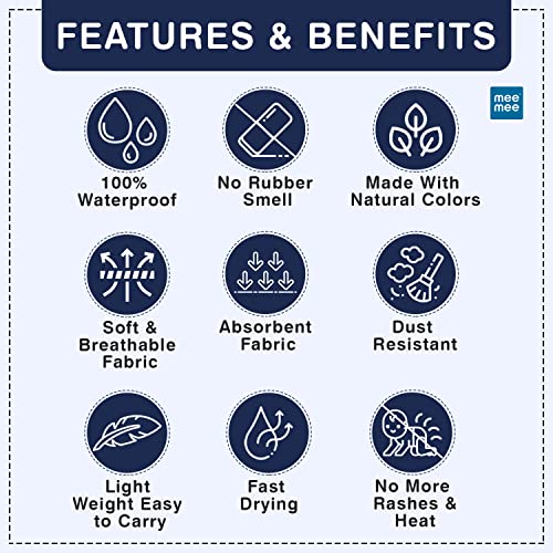 Mee-Mee-Reusable-Water-Proof-Cotton-Bed-Protector-Sheet-Extra-Absorbent-MatDry-SheetsUrine-SheetDry-MatMedium-Navy-Blue