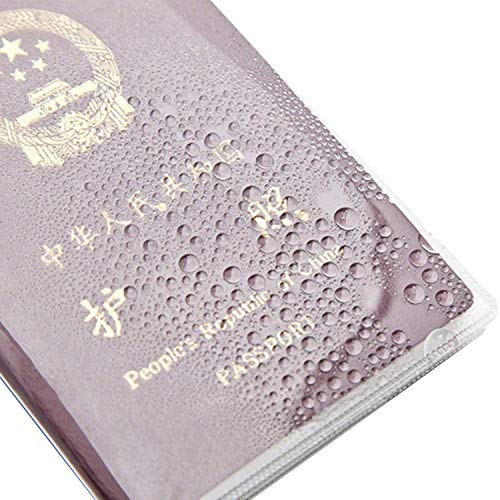 Image of Kraptick Polypropylene Passport Cover, Transparent & Waterproof Passport Cover, Passport Coverage Protector, Passport Covers With 2 Additional Pockets For Cards & Tickets (Transparent PWC) (PACK OF-4)