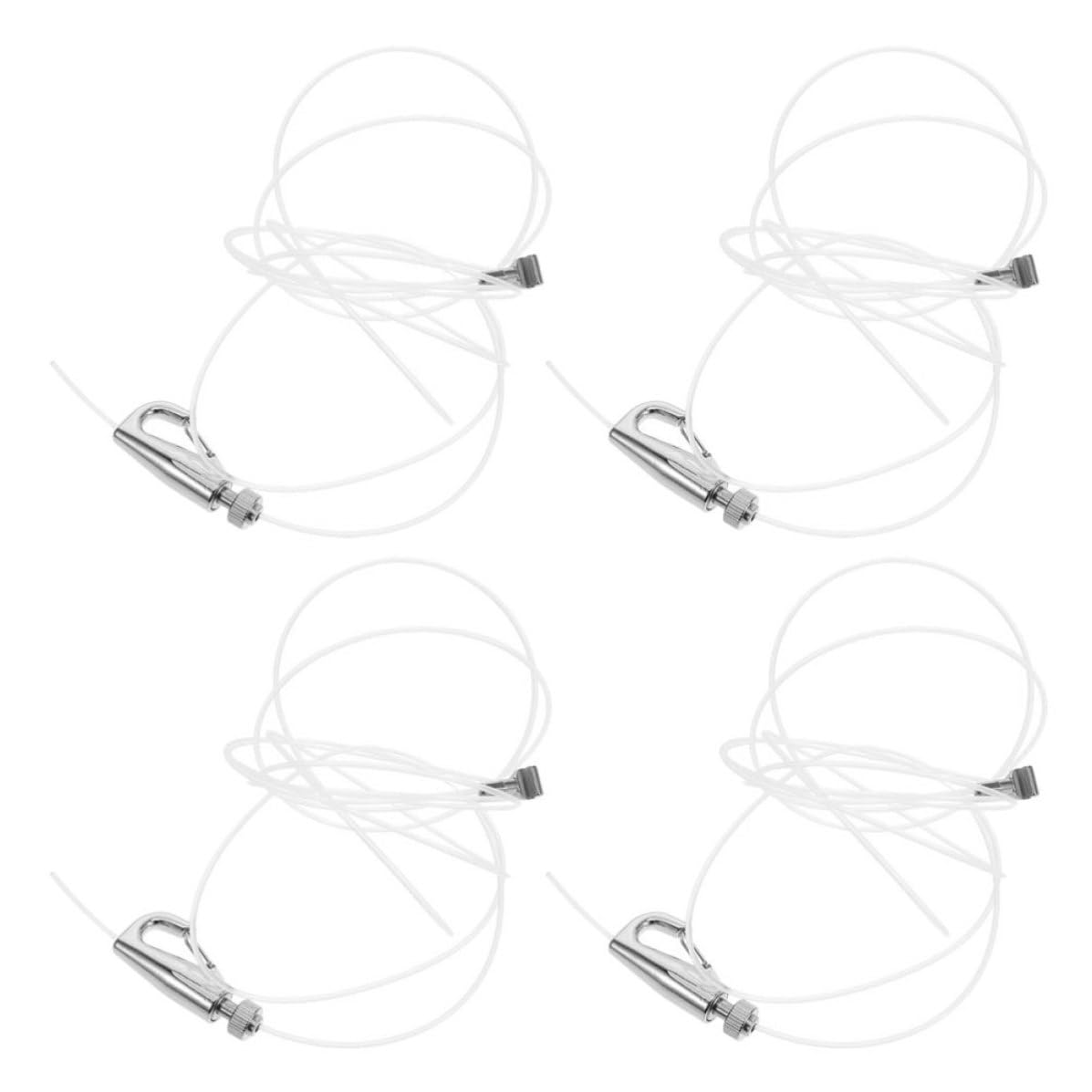 Sistema para Colgar Cuadros con Ganchos de Riel Ajustables de Acero 4 Sets