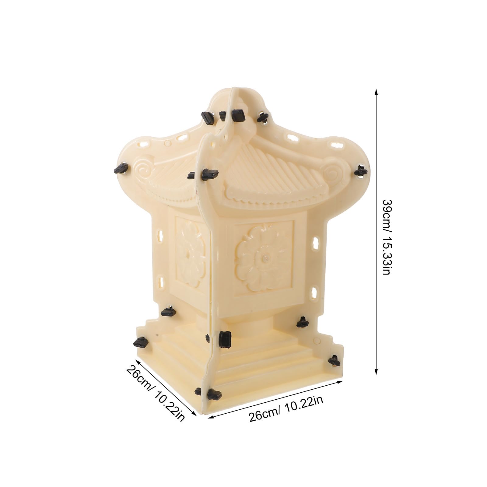 Stampo in Plastica per Pagoda Cinese da Giardino Bianca Riutilizzabile