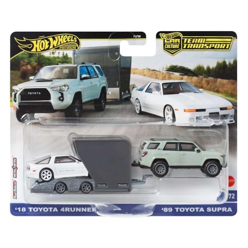 Hot Wheels Team Transport '18 Toyota 4RUNNER and '89 Toyota Supra by Hot Wheels - Used condition - US$39.50