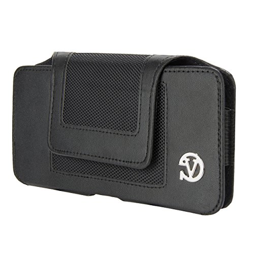 Vegan Leather Holster Carrying Case for iPhone 11 Pro Max, 11 Pro, 11, Xs, Xs Max, Xr, X, Smartphones up to 6.25 inch