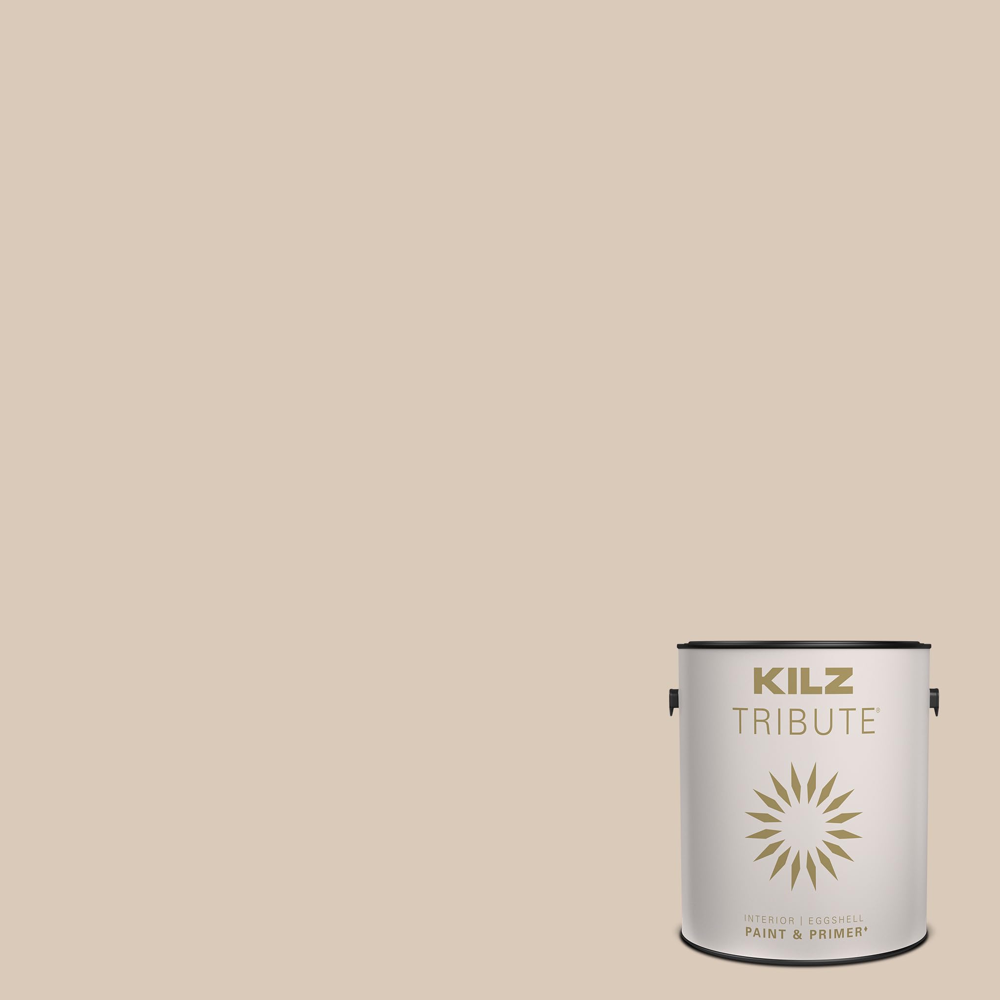 KILZ TRIBUTE Paint & Primer, Interior, Eggshell, Papyrus, 1 Gallon