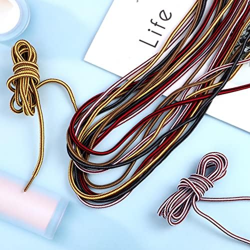 5 Pairs Working Boot Laces(150cm/59), Round Boot Laces for Walking Boots Heavy Duty, Durable Shoelaces for Hiking,Walking, Outdoor Boots, Wear-Resistant and Sturdy Boot Laces 0.4cm/0.16'' in Diameter