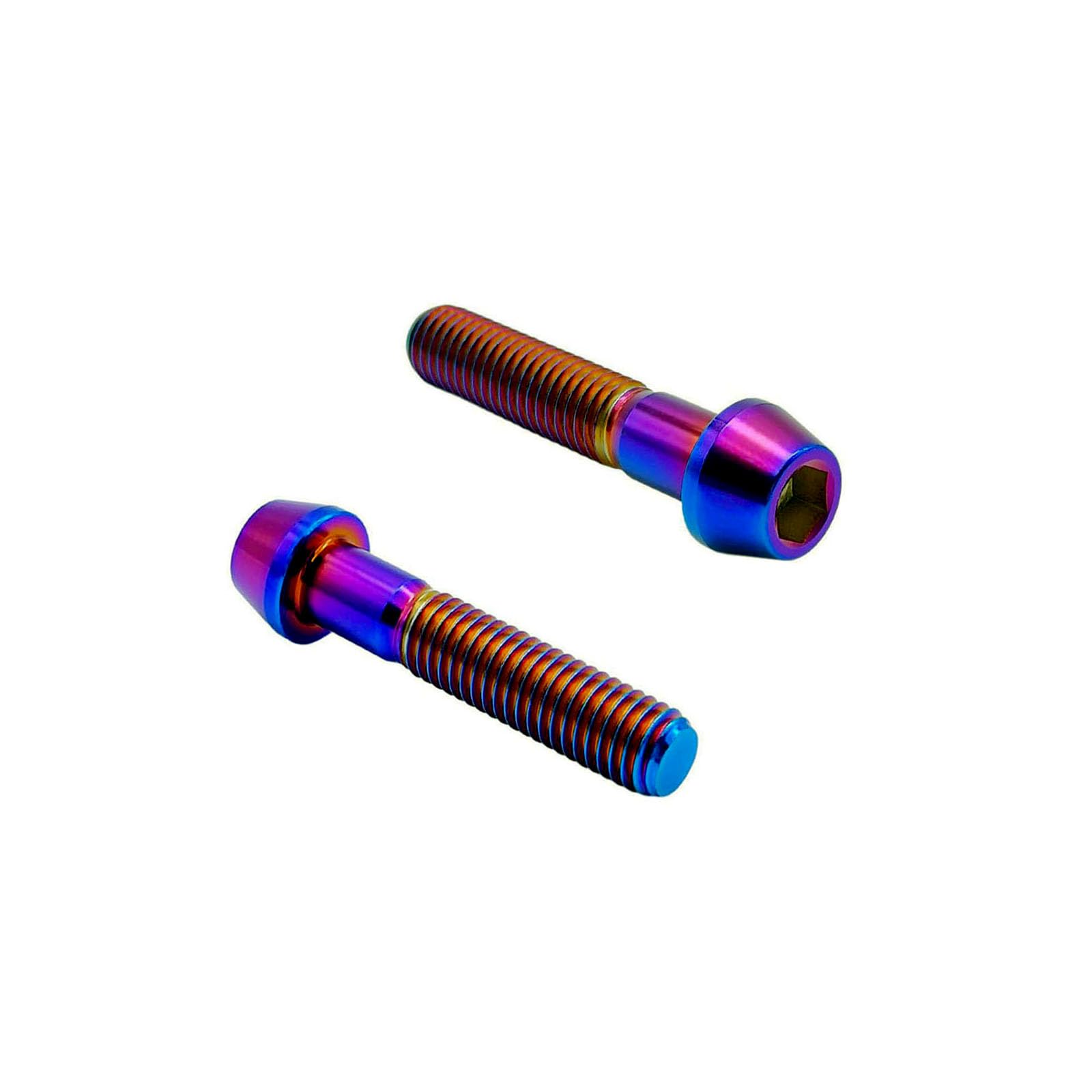 RISON Tornillo de Vástago de Bicicleta de Titanio M8x1.25x30mm Cabeza Cónica, 5 Piezas