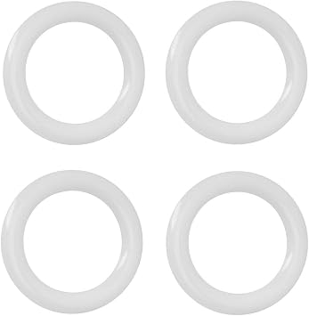 10pcs Curtain Clips Rings 2" Plastic O Rings DIY Crochet Ring Circle Hook Craft Tool Accessory for Handbag Car Seat Manual Handbag Material Plastic Ring Hook Curtain Rings