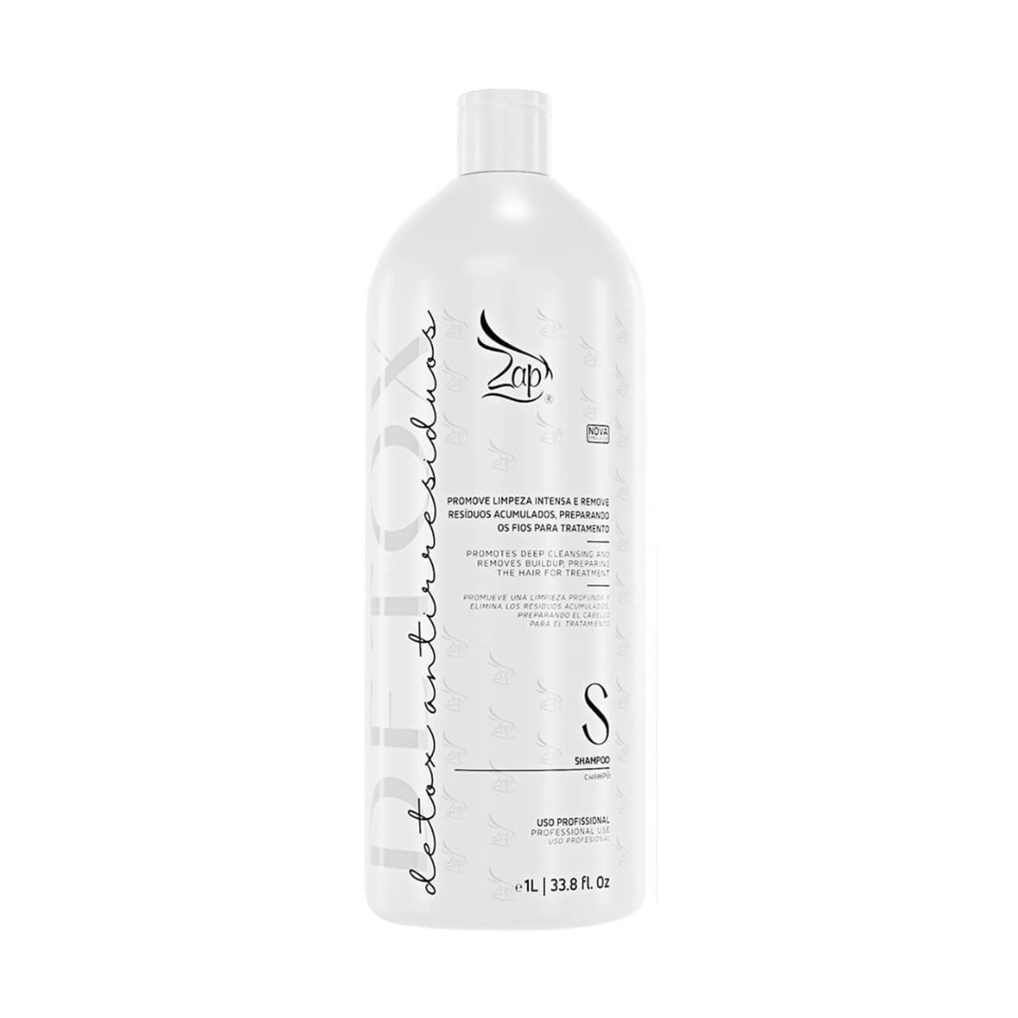 Zap Cosmetics | Kit Me Leva Black & Detox | Tratamiento brasileño de queratina | (2 piezas) 1000 ml