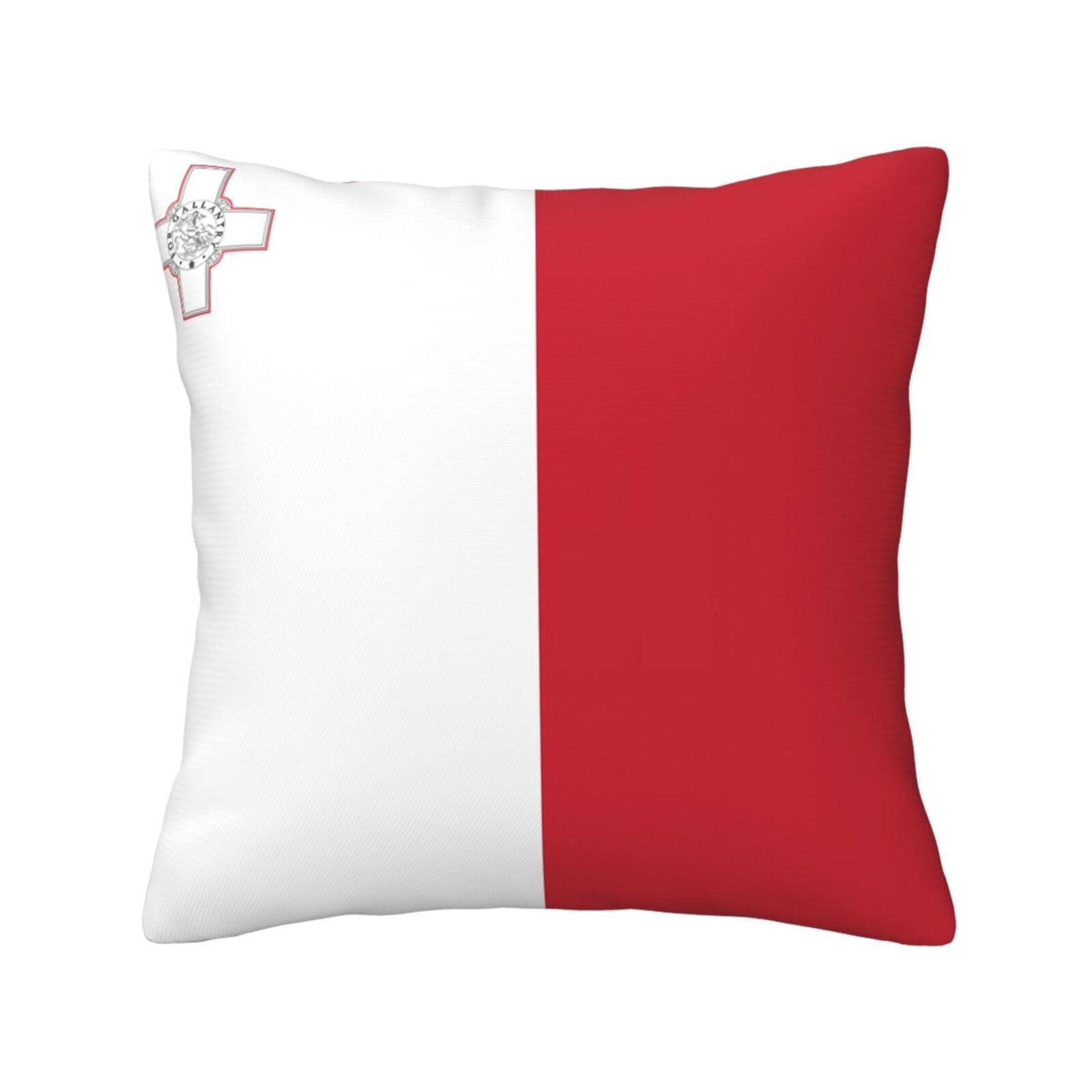 SXZVVBN Flag of MaltaDecorative Square Sofa Cushion Covers