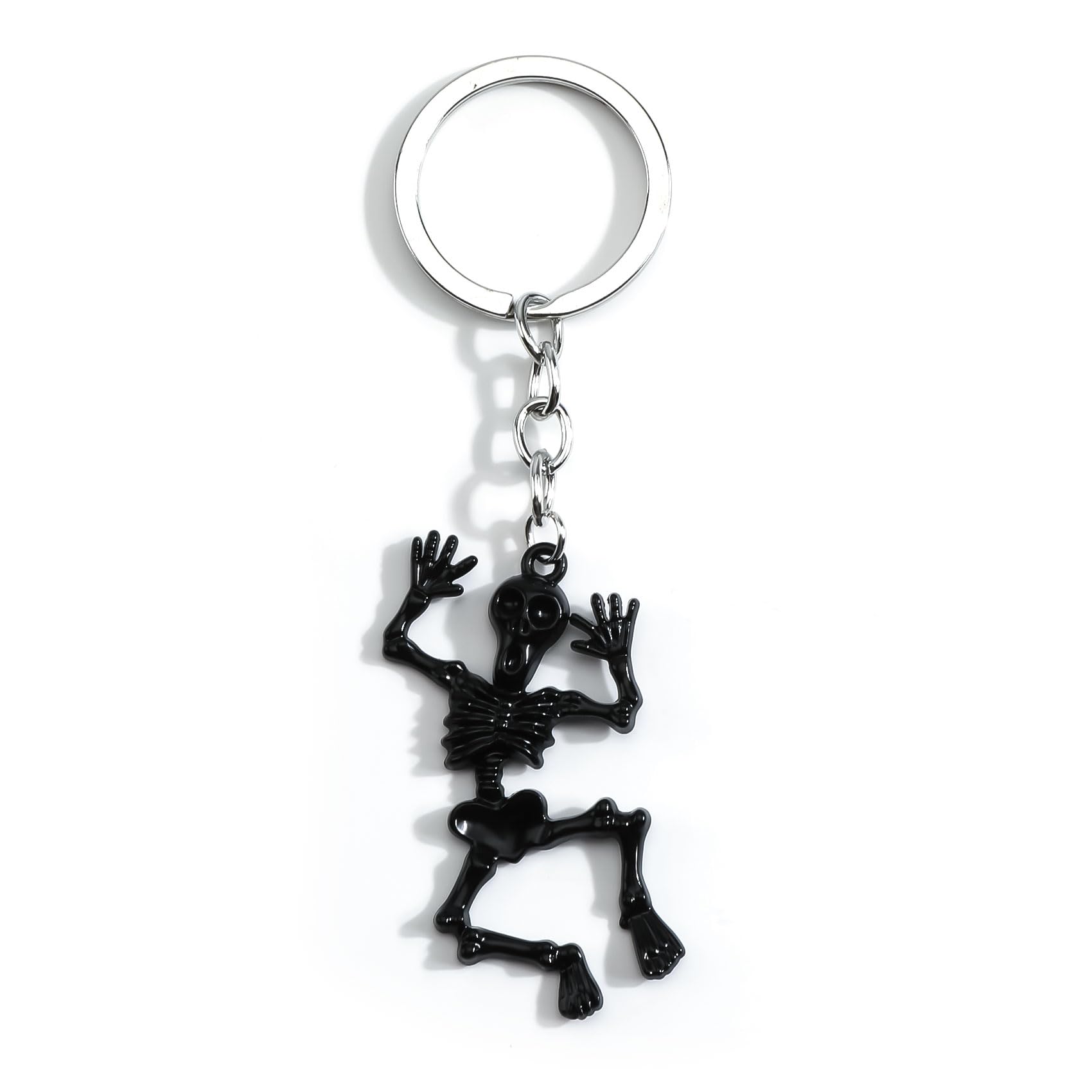Gallkeat Halloween Schlüsselanhänger Goth Keychain mit Totenkopf Fledermaus Spinne Geist Y2K Taschen Anhänger unk Accessoires Halloween Geschenk
