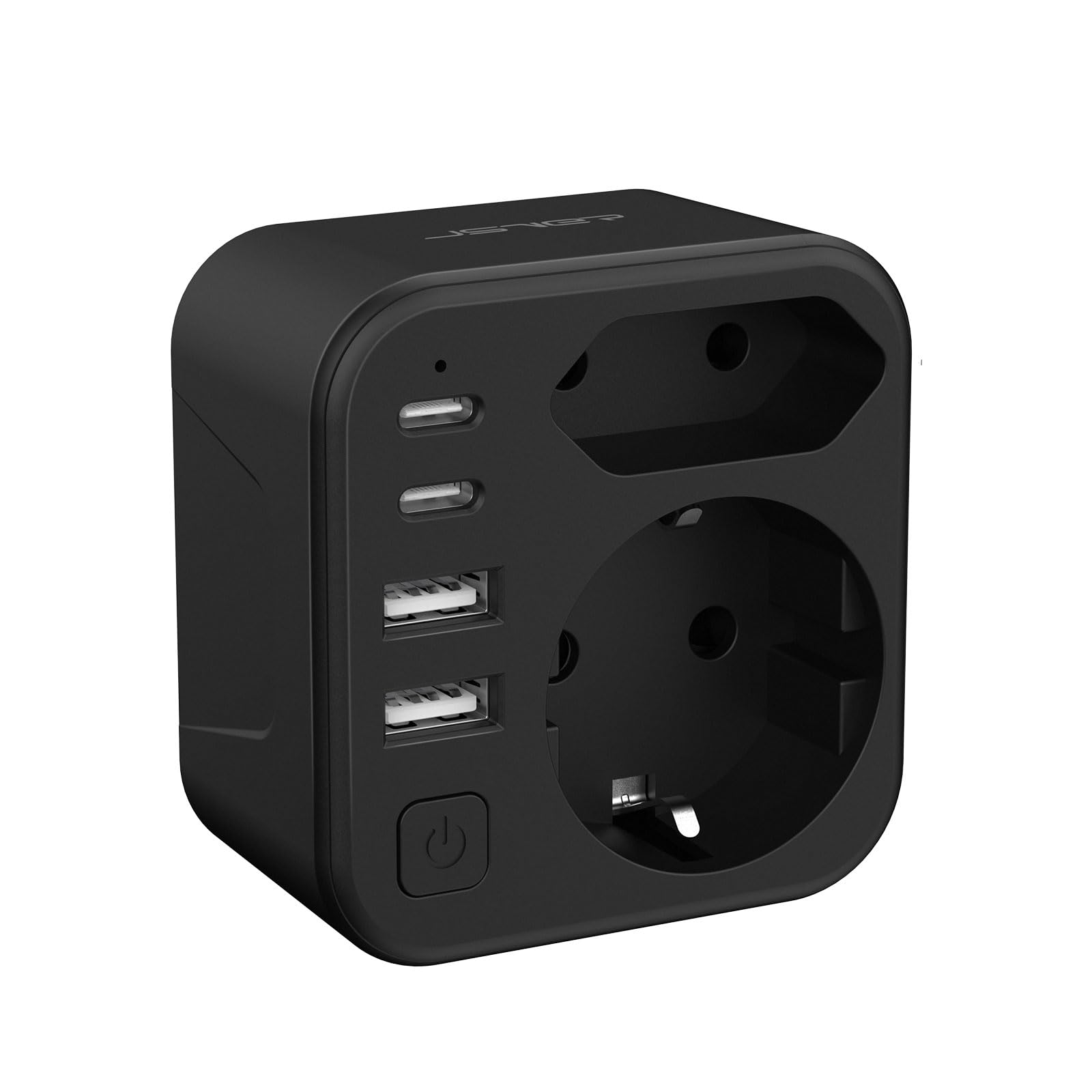 JSVER Adaptador de Viaje para Japón, Enchufe de Viaje Bidireccional con 4 Puertos USB (2 A y 2 C), Adaptador Compacto Tipo A para Conectar Desde España a Japón,EE. UU.,México,Canadá(Blanco) — view 9
