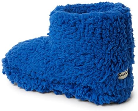 Dearfoams Kids Tate Washable Fuzzy Bootie Slipper, Olympic Blue, US 9-10 Unisex Toddler | Image 2
