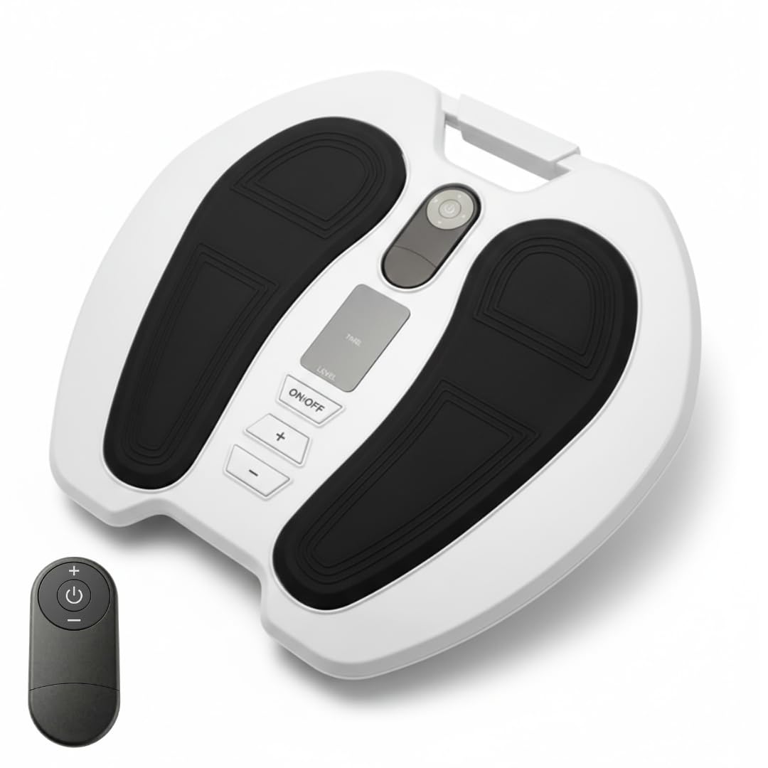 WELLPRIME Impulse Masajeador de Pies EMS con Mando a Distancia - Electroestimulador Muscular y Circulación, 99 Niveles de Intensidad