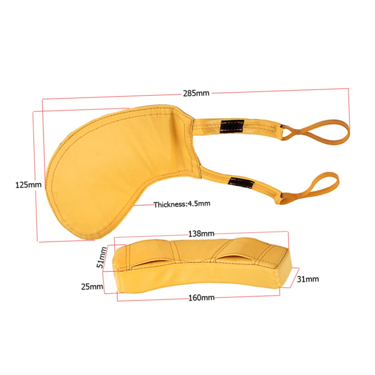 BESTonZON Repose-épaule pour Violon 4/4 en Peau D'agneau Jaune, Coussinet Ergonomique pour Soulager la Douleur, Accessoire Confortable pour Violon et Fiddle