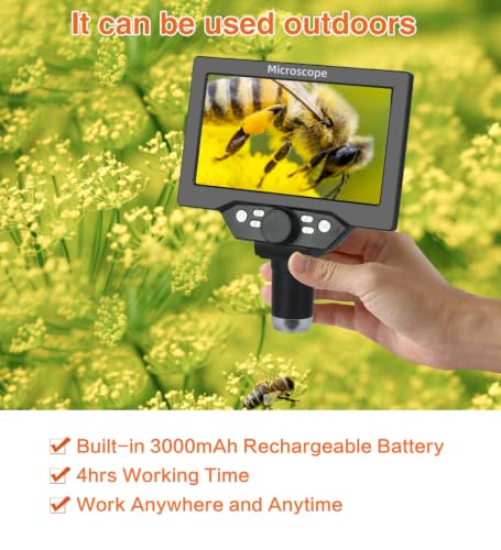 Image of Koolertron 7 Inch LCD Digital Microscope 12MP 1080P with 32G TF Card