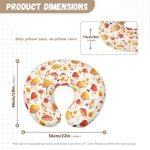 Image of Mushroom Nursing Pillow Cover Breathable Neutral Breastfeeding Pillow Cover Easy to Clean Soft Removable Pillow Cover for Infant Snug