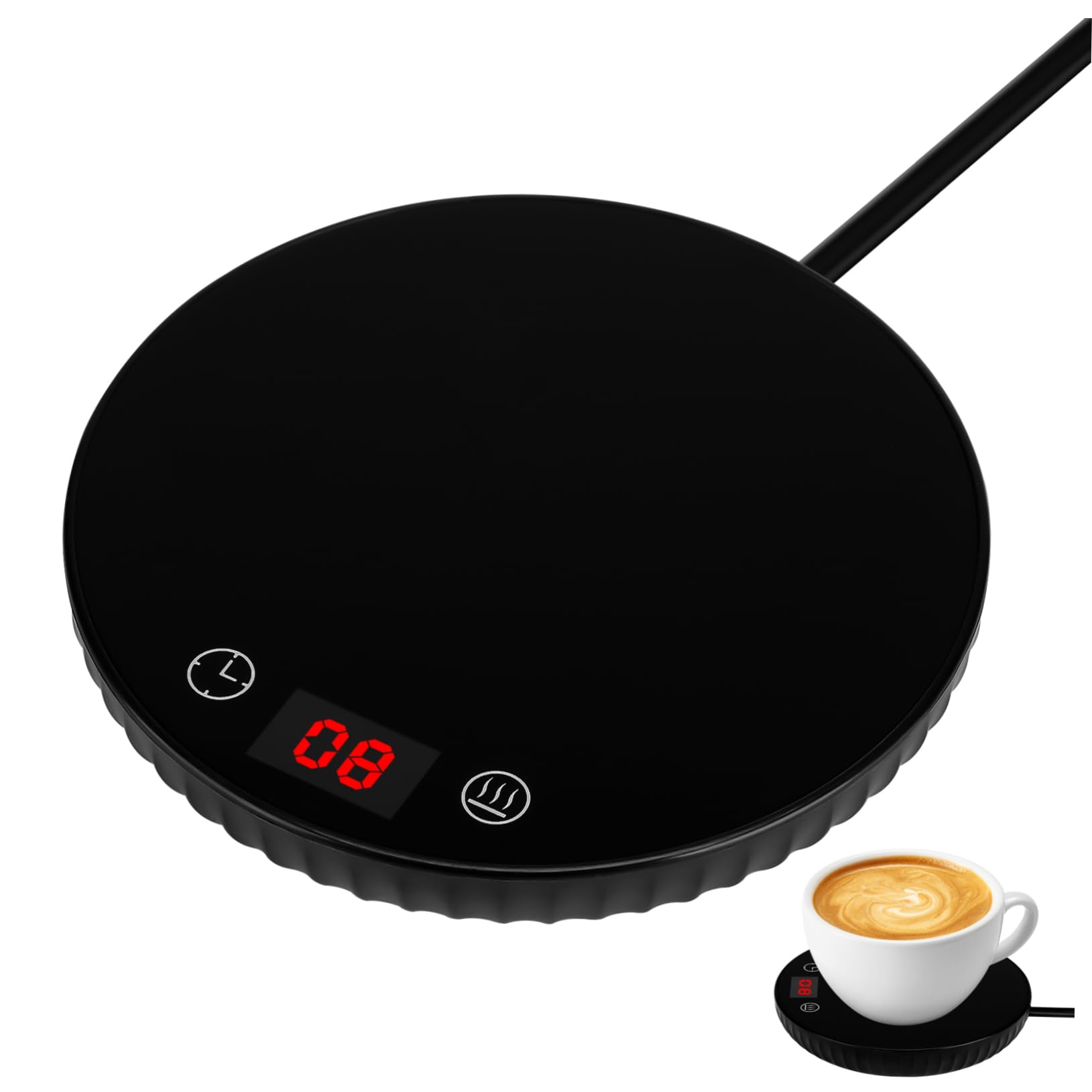 Cabilock Electric Milk Mug Warmer Reusable Beverage Heating Coaster for Desk Portable Coffee Cup Warmer with Quick for Home Office Use