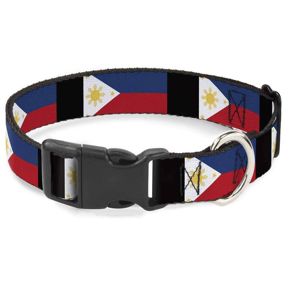 Collier Philippines Drapeaux Buckle Down réglable 11-43,2 cm taille Medium