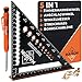 5-in-1 Zimmermannswinkel Winkelmesser Anschlagwinkel - Inkl. Tieflochmarker - Aluminiumwinkel mit 180 mm Schenkellänge zum präzisen Anreißen & Zeichnen / Multifunktional Perfekt um Zeit zu sparen