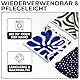 Bellphany XXL Brillenputztuch 30x30cm - Mikrofasertuch Microfaser Optikerqualität zur Reinigung von Brille, Smartphone, Tablet, Kamera, Botanical