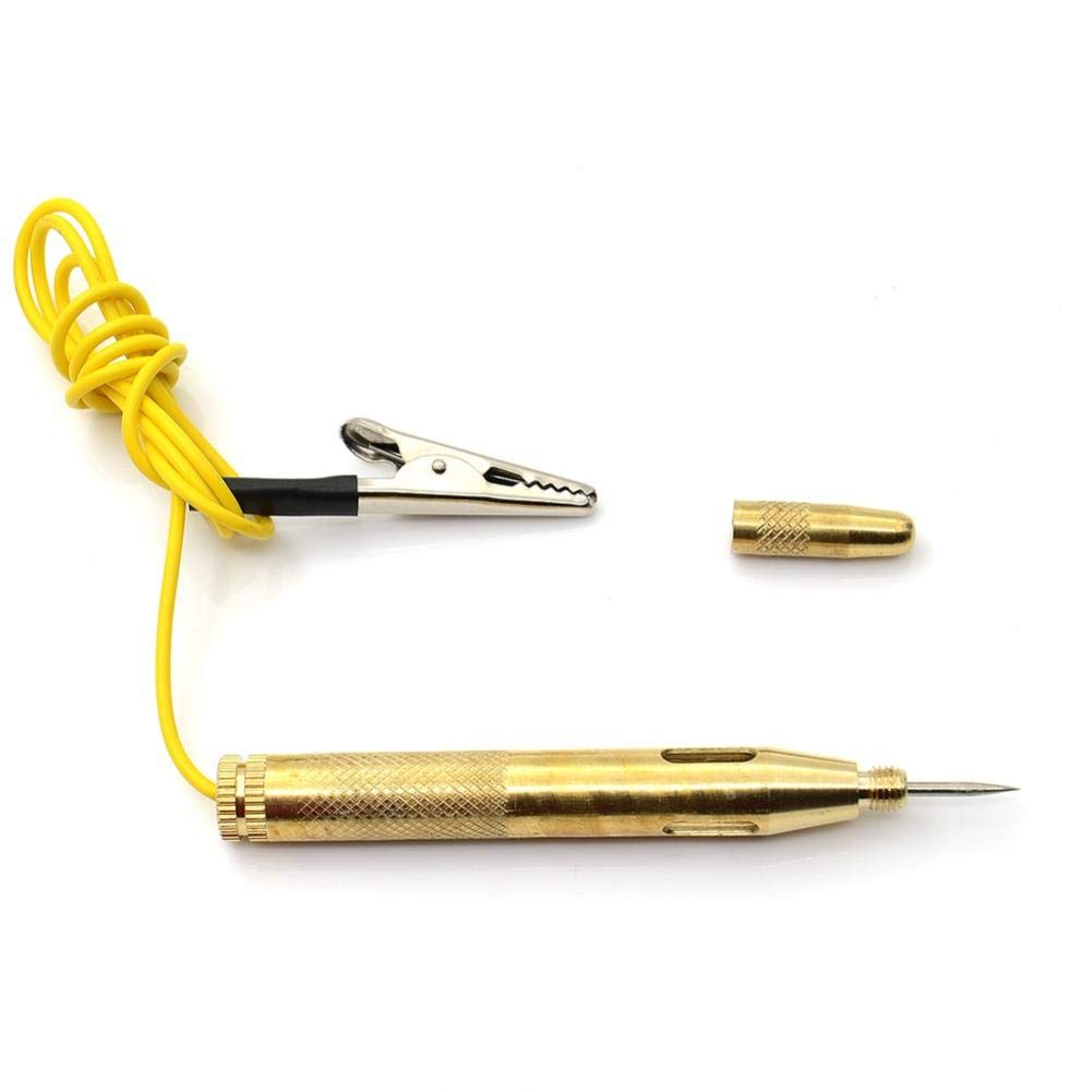 Auto Car Light Circu Tester Lampada Tensione DC 6V 12V 24V Rame Test Pen Detector Sonda Sistema Di Illuminazione Sonda Di Prova Strumenti Della Lampada - Foto 3