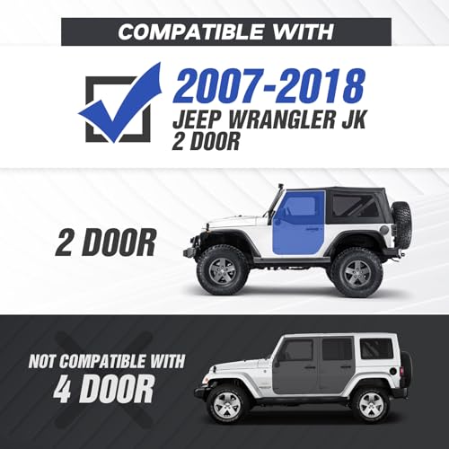 Estribos para Jeep Wrangler JK 2007-2018, acero negro miniatura 2