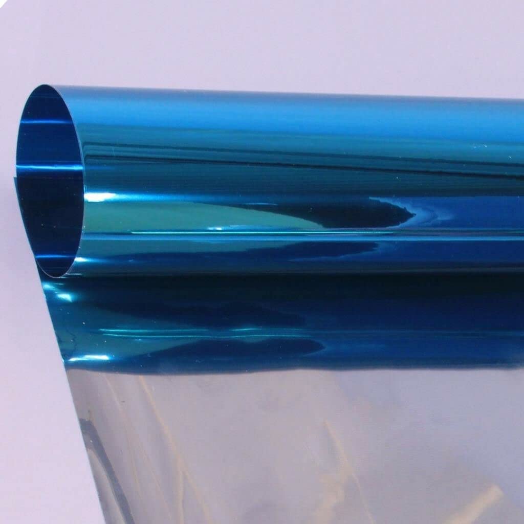 PSSC Window Film Reflective One Way Glass Privacy Solar Tint Self-Adhesive Steel Blue 4m x 610mm